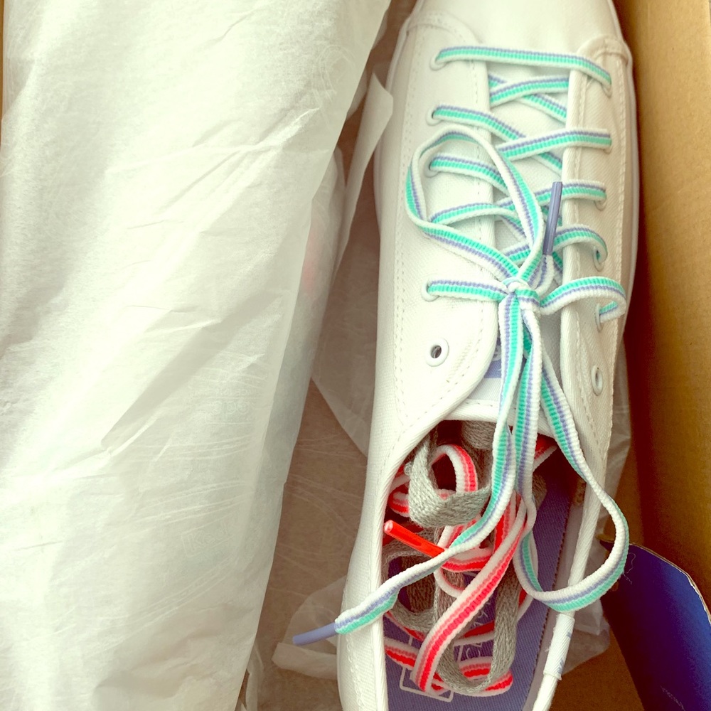 Brand new in box wedge canvas keds